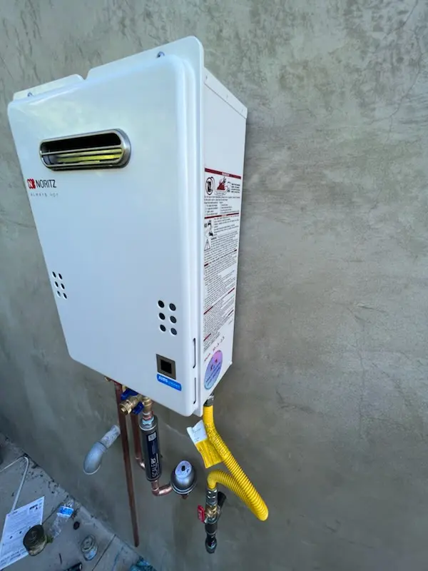 Tankless water heater installation for Brown Estates homes